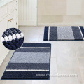 Extra Thick Striped Pattern Designed Chenille Bath Rugs